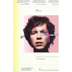 Rare 2002 Beck Sea Change Music Promo Trade Ad 8.5x11 Vintage